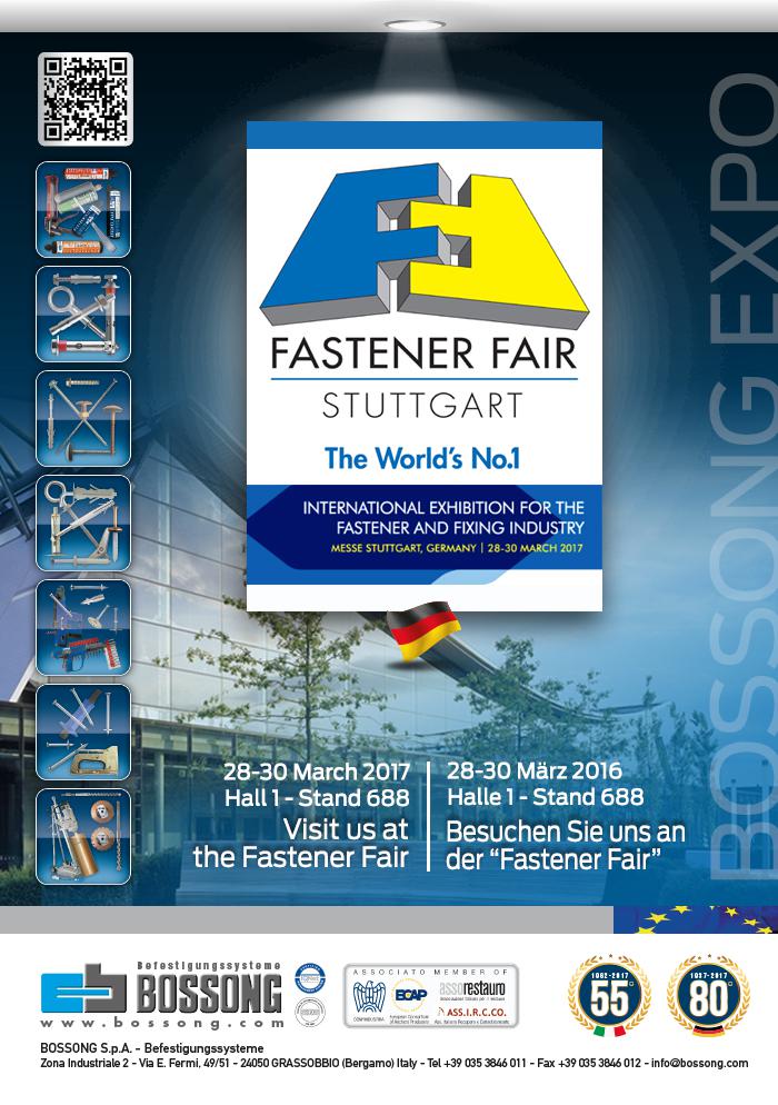 Visitez nous @ Fastener Fair Stuttgart 2017 Bossong